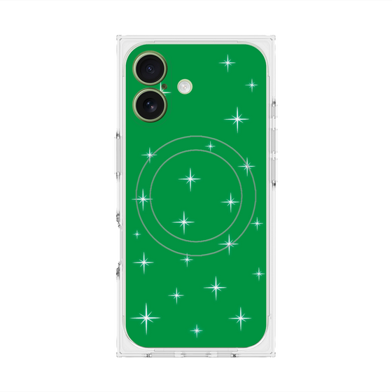 Premium Square Case with MagSafe［ Glitter - Green ］