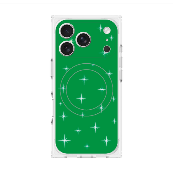 Premium Square Case with MagSafe［ Glitter - Green ］