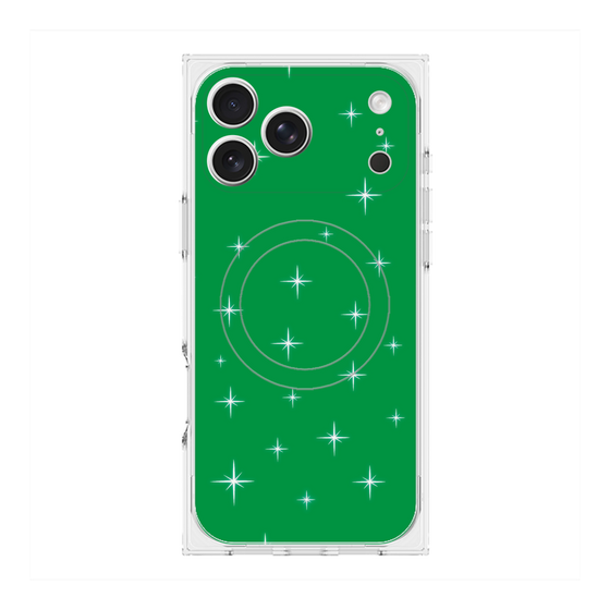 Premium Square Case with MagSafe［ Glitter - Green ］