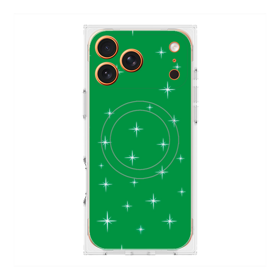 Premium Square Case with MagSafe［ Glitter - Green ］