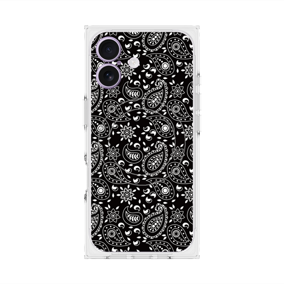 Premium Square Case with MagSafe［ Paisley - Black ］