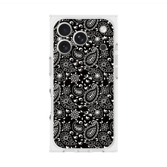 Premium Square Case with MagSafe［ Paisley - Black ］