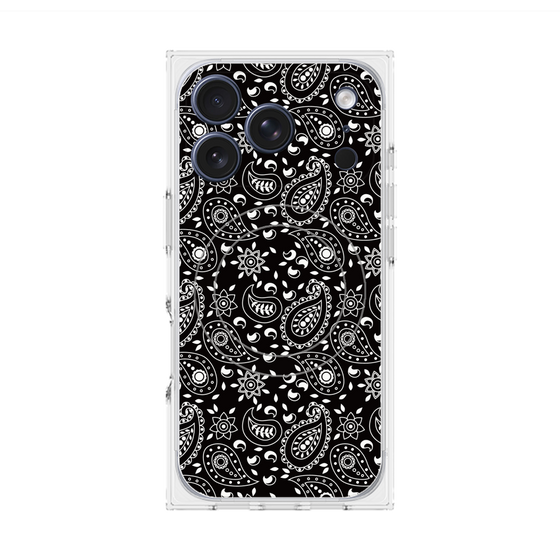 Premium Square Case with MagSafe［ Paisley - Black ］