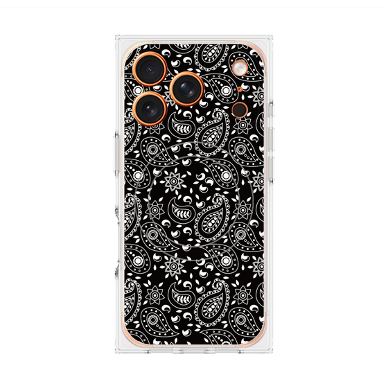 Premium Square Case with MagSafe［ Paisley - Black ］