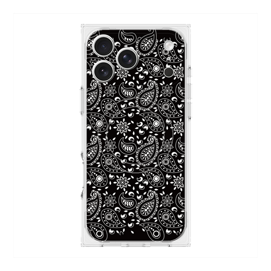 Premium Square Case with MagSafe［ Paisley - Black ］