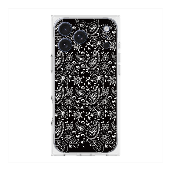 Premium Square Case with MagSafe［ Paisley - Black ］