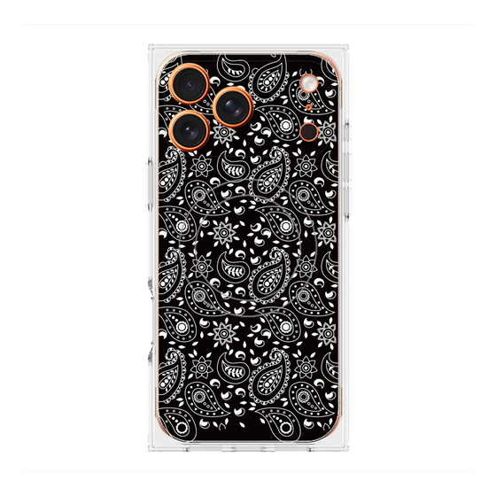 Premium Square Case with MagSafe［ Paisley - Black ］