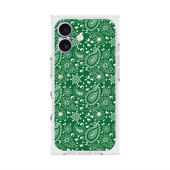 Premium Square Case with MagSafe［ Paisley - Green ］