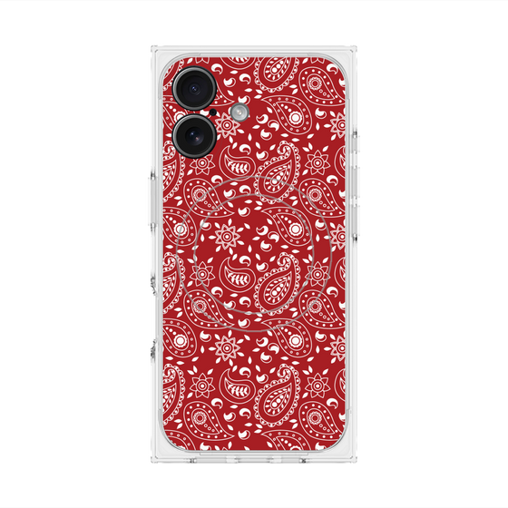 Premium Square Case with MagSafe［ Paisley - Red ］