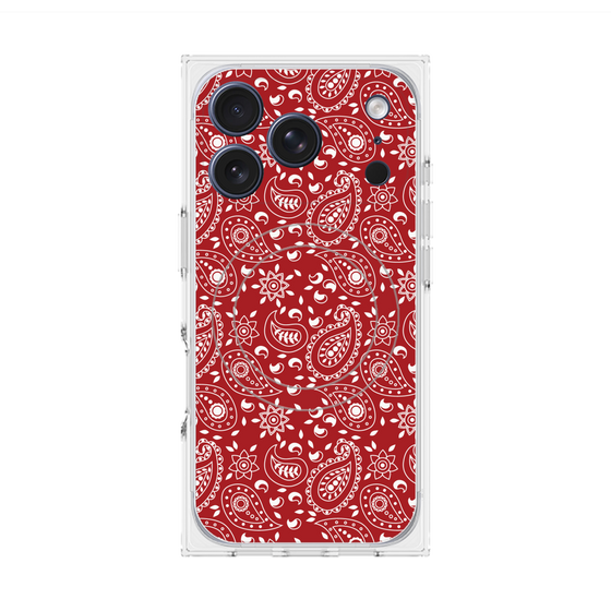 Premium Square Case with MagSafe［ Paisley - Red ］