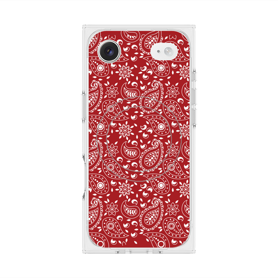 Premium Square Case with MagSafe［ Paisley - Red ］
