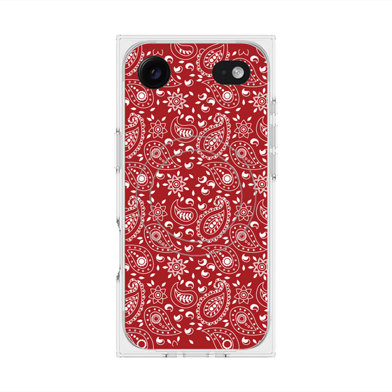 Premium Square Case with MagSafe［ Paisley - Red ］