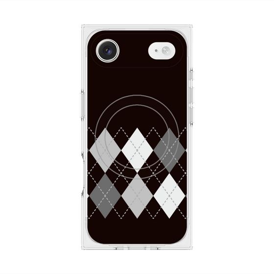 Premium Square Case with MagSafe［ Nordic Argyle - Black ］