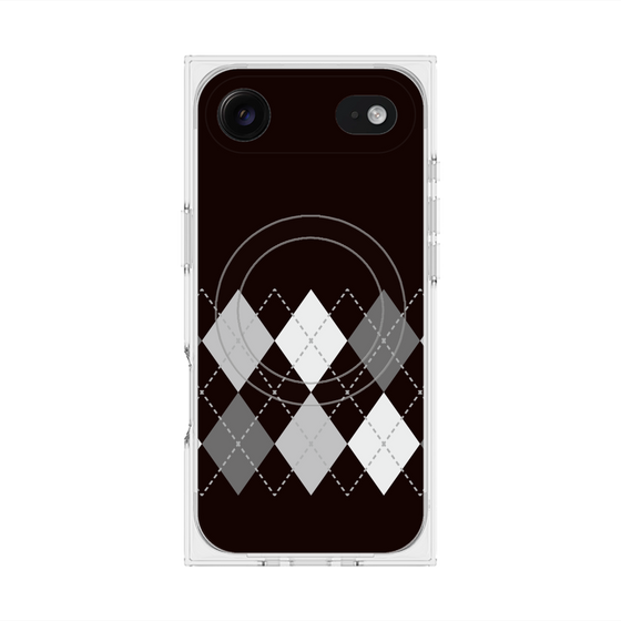 Premium Square Case with MagSafe［ Nordic Argyle - Black ］