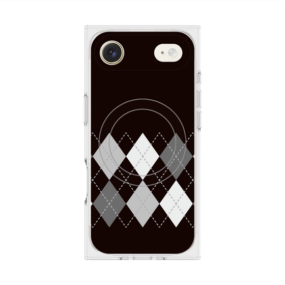 Premium Square Case with MagSafe［ Nordic Argyle - Black ］