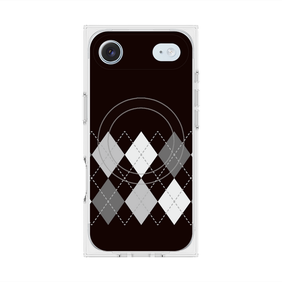 Premium Square Case with MagSafe［ Nordic Argyle - Black ］