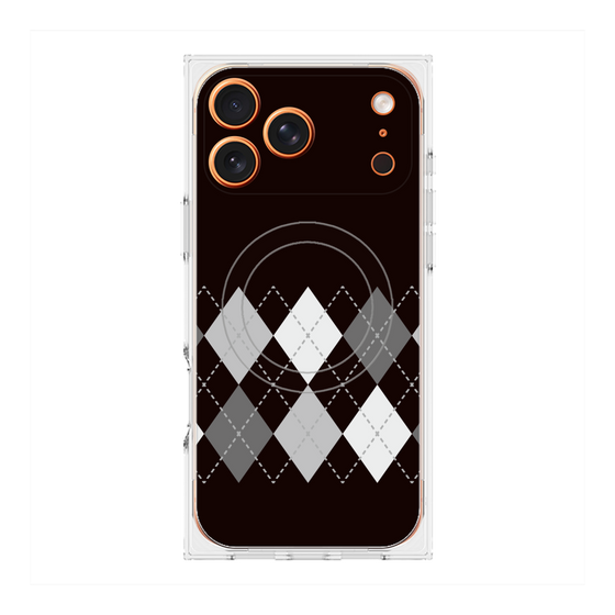 Premium Square Case with MagSafe［ Nordic Argyle - Black ］