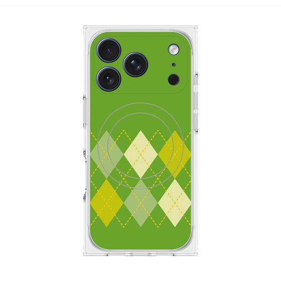Premium Square Case with MagSafe［ Nordic Argyle - Green ］