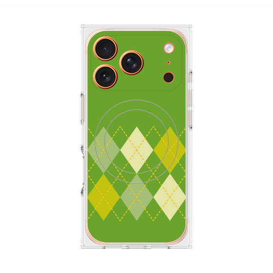 Premium Square Case with MagSafe［ Nordic Argyle - Green ］