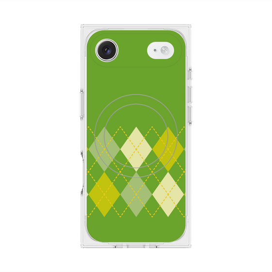Premium Square Case with MagSafe［ Nordic Argyle - Green ］