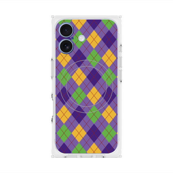 Premium Square Case with MagSafe［ Argyle - Purple ］