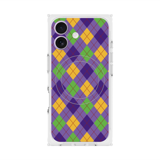 Premium Square Case with MagSafe［ Argyle - Purple ］