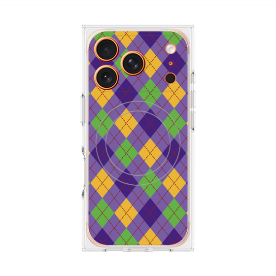 Premium Square Case with MagSafe［ Argyle - Purple ］