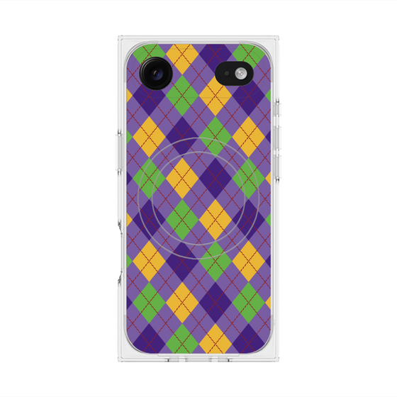 Premium Square Case with MagSafe［ Argyle - Purple ］