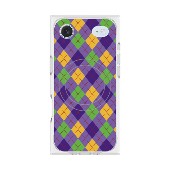 Premium Square Case with MagSafe［ Argyle - Purple ］