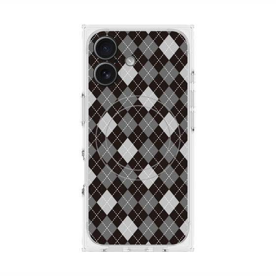Premium Square Case with MagSafe［ Argyle - Black ］