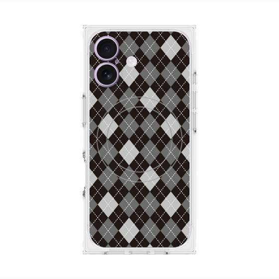 Premium Square Case with MagSafe［ Argyle - Black ］