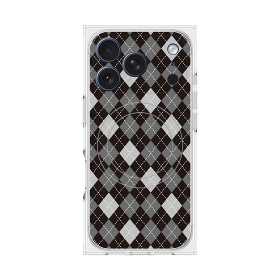 Premium Square Case with MagSafe［ Argyle - Black ］