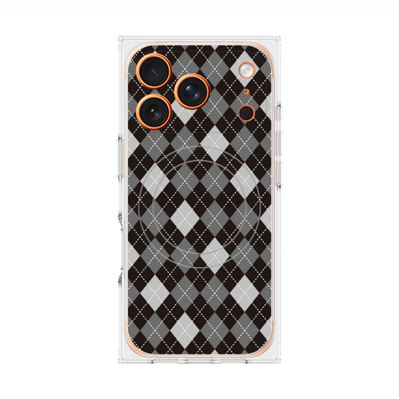 Premium Square Case with MagSafe［ Argyle - Black ］