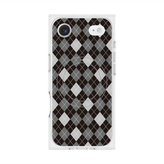 Premium Square Case with MagSafe［ Argyle - Black ］