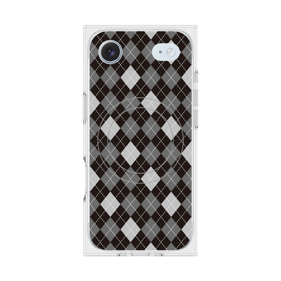 Premium Square Case with MagSafe［ Argyle - Black ］