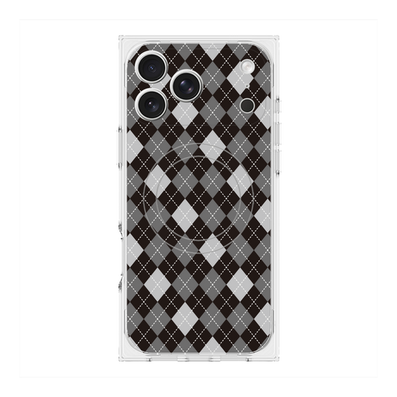 Premium Square Case with MagSafe［ Argyle - Black ］