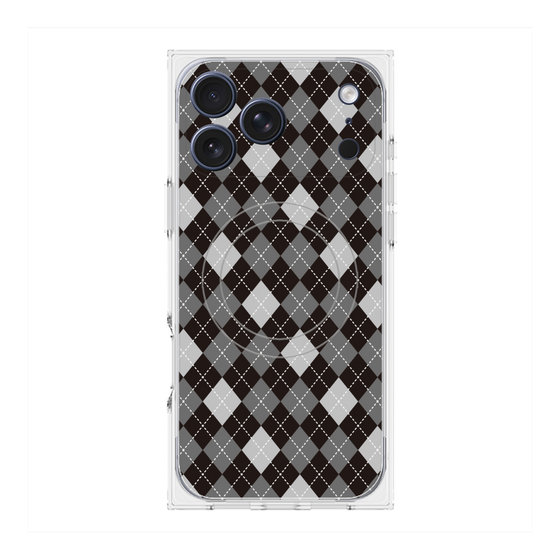 Premium Square Case with MagSafe［ Argyle - Black ］