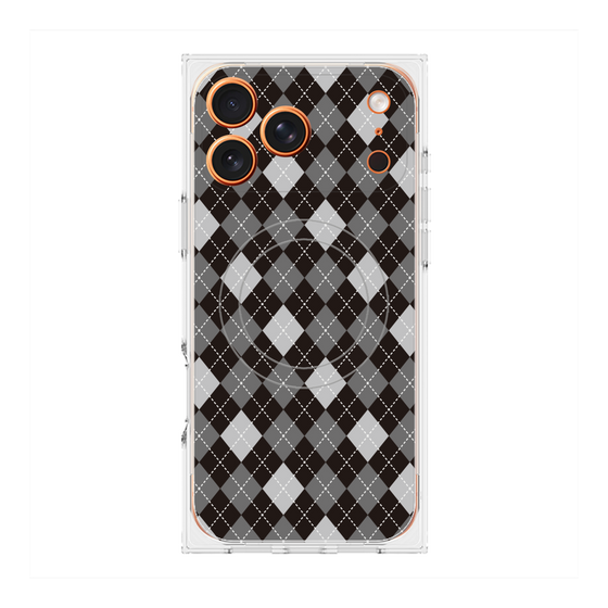 Premium Square Case with MagSafe［ Argyle - Black ］