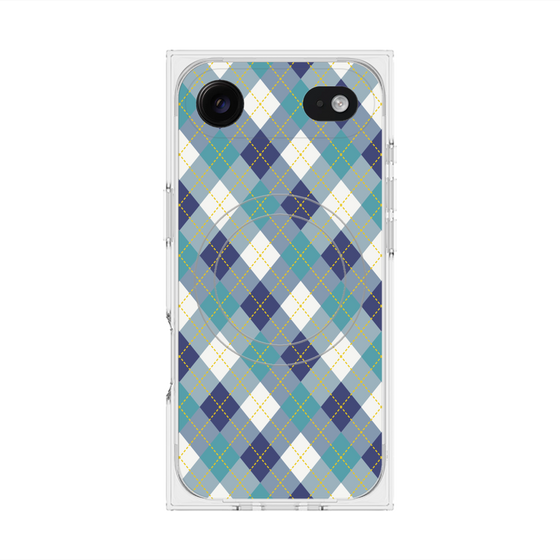 Premium Square Case with MagSafe［ Argyle - Blue ］