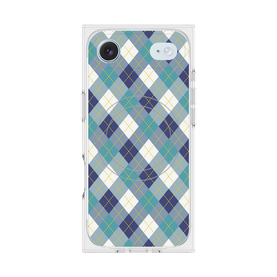 Premium Square Case with MagSafe［ Argyle - Blue ］