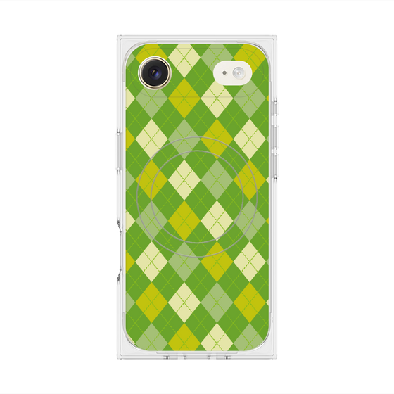 Premium Square Case with MagSafe［ Argyle - Green ］
