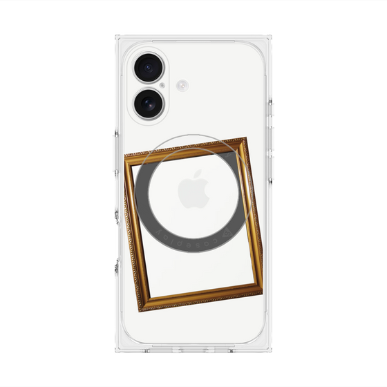 Premium Square Case with MagSafe［ Photo Frame - White ］