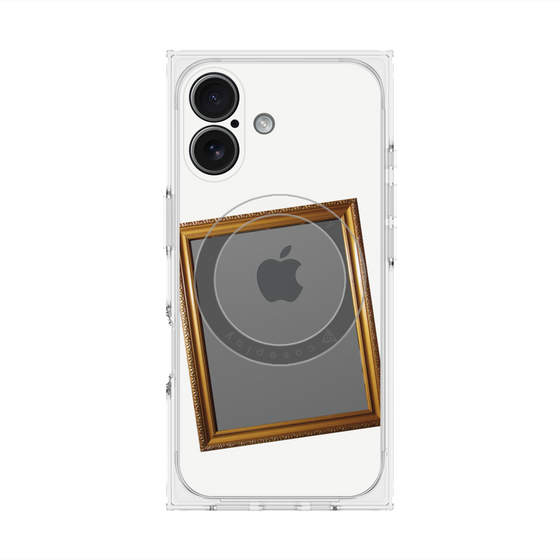 Premium Square Case with MagSafe［ Photo Frame - White ］