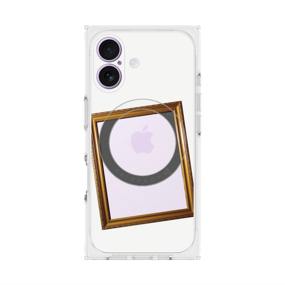 Premium Square Case with MagSafe［ Photo Frame - White ］