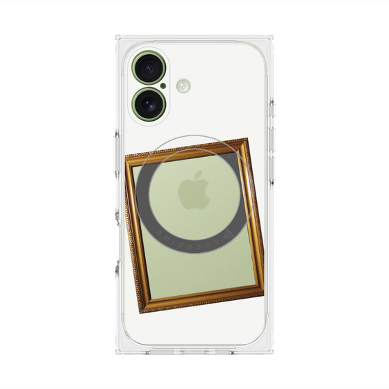 Premium Square Case with MagSafe［ Photo Frame - White ］