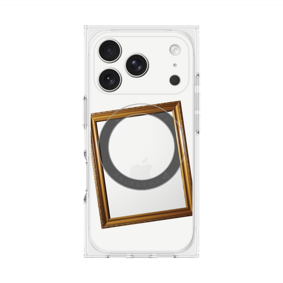 Premium Square Case with MagSafe［ Photo Frame - White ］