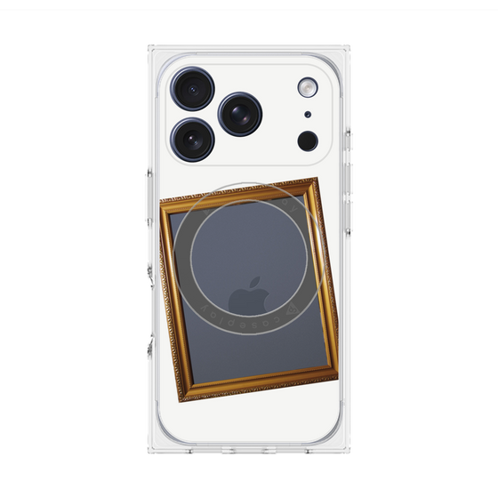 Premium Square Case with MagSafe［ Photo Frame - White ］