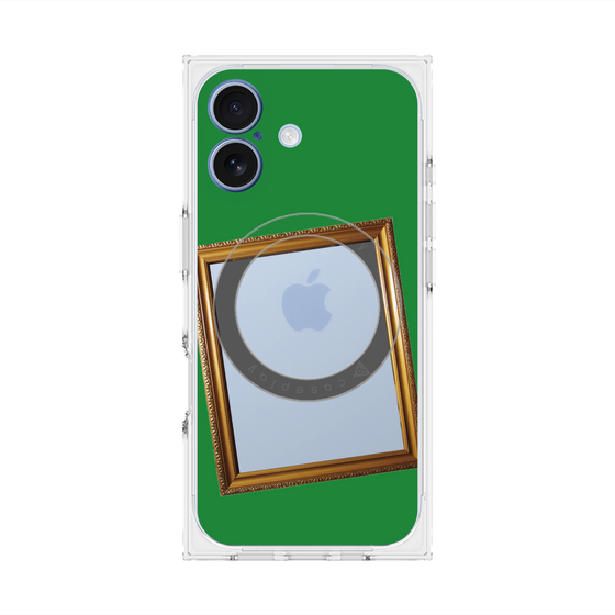 Premium Square Case with MagSafe［ Photo Frame - Green ］