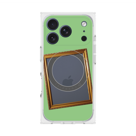 Premium Square Case with MagSafe［ Photo Frame - Light Green ］