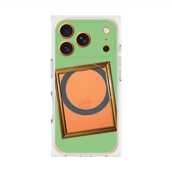 Premium Square Case with MagSafe［ Photo Frame - Light Green ］